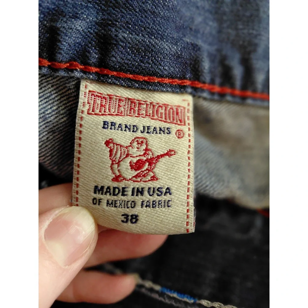 True Religion Straight Leg Jeans Mens Dark Wash Denim‎ Size 38